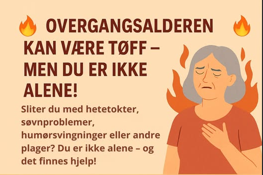 Illustrasjonsplakat av kvinne i overgangsalderen